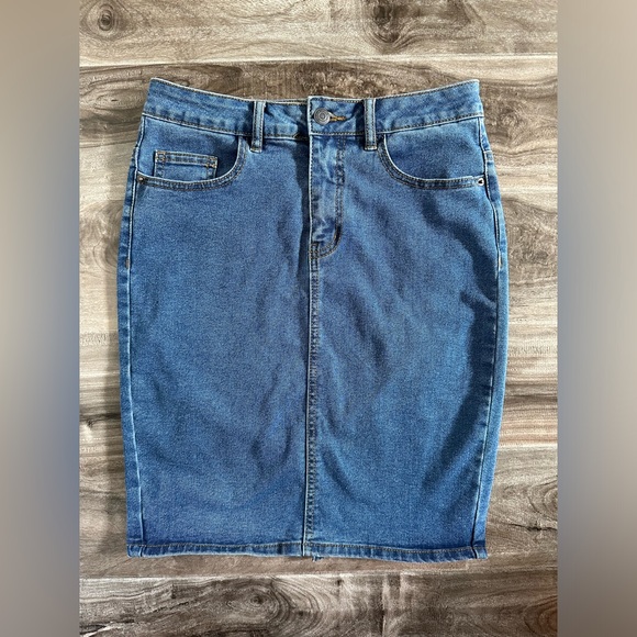 Vero Moda Denim High-Waist Skirt - Picture 3 of 6